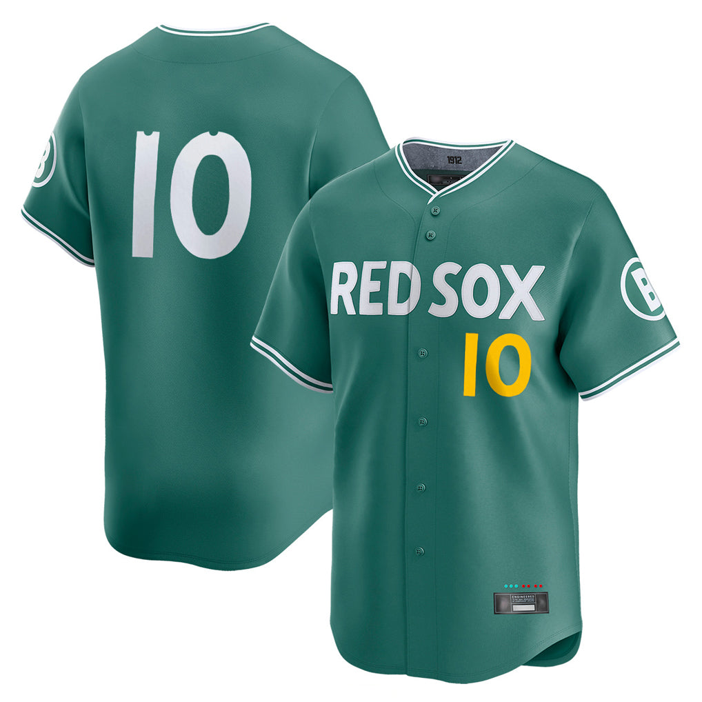 Fenge B.Red Sox #10 Trevor Story Player Green City Connect Limited Home Game Stitched Jerseys