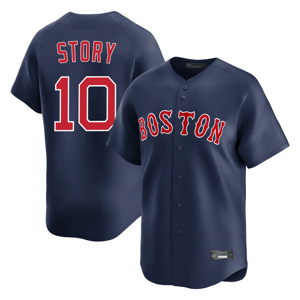 Fenge B.Red Sox #10 Trevor Story Player Navy Limited Home Game Stitched Jerseys