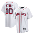 Fenge B.Red Sox #10 Trevor Story Player White Home Game Stitched Jerseys