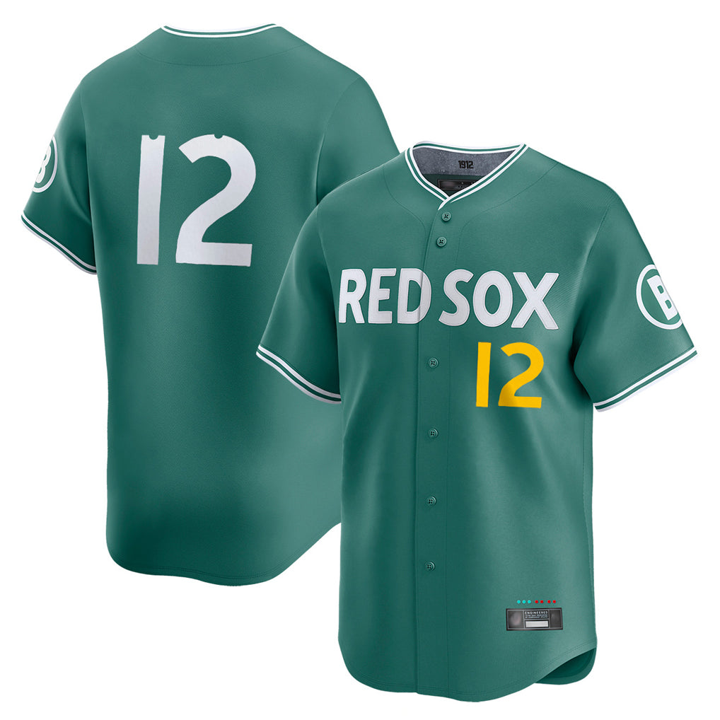 Fenge B.Red Sox #12 Connor Wong Player Green City Connect Limited Home Game Stitched Jerseys