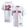 Fenge B.Red Sox #12 Connor Wong Player White Limited Home Game Stitched Jerseys