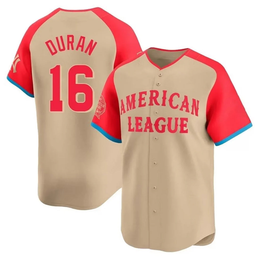 Fenge B.Red Sox #16 Jarren Duran Player Cream All-Star Short-Sleeved Home Game Stitched Jerseys