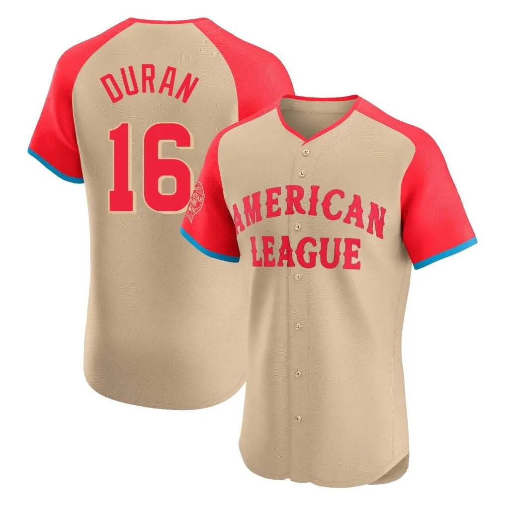 Fenge B.Red Sox #16 Jarren Duran Player Cream All-Star Short-Sleeved Limited Elite Home Game Stitched Jerseys