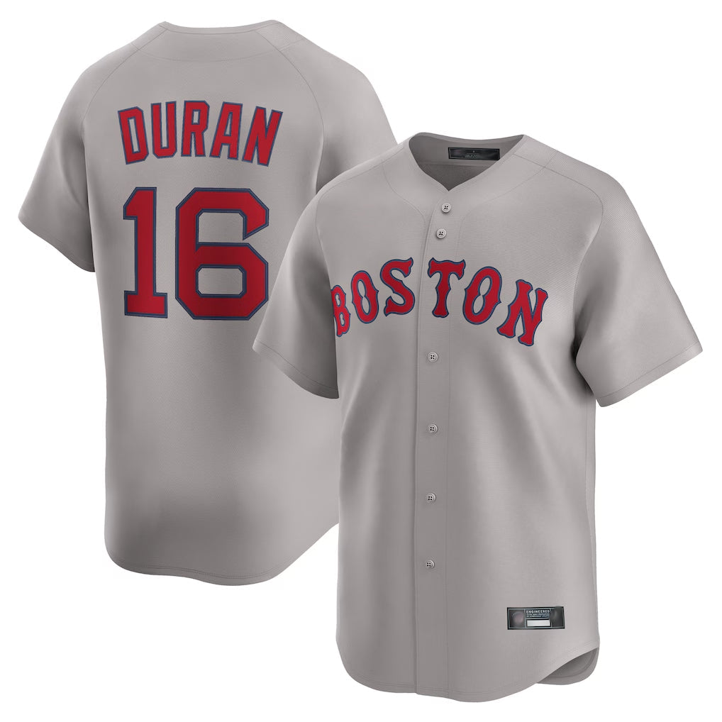 Fenge B.Red Sox #16 Jarren Duran Player Gray Road Limited Home Game Stitched Jersey