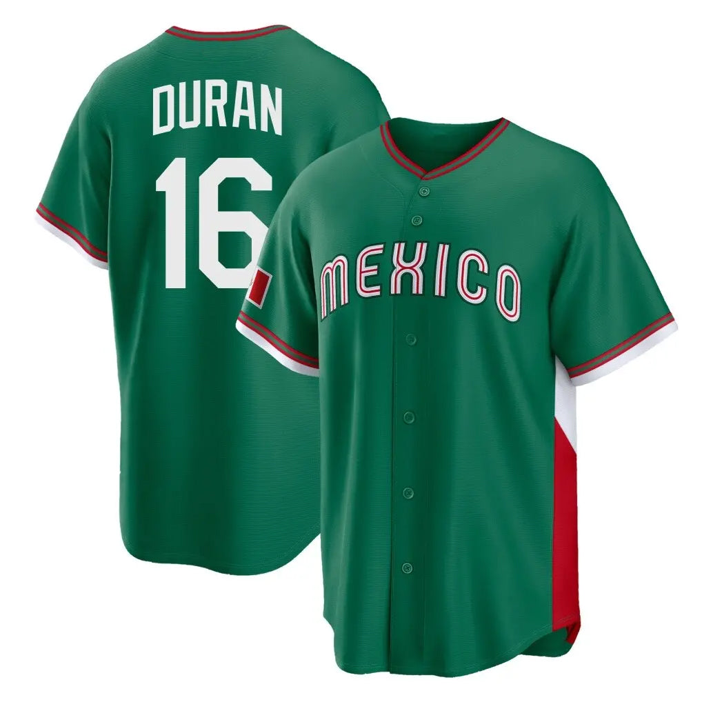 Fenge B.Red Sox #16 Jarren Duran Player Green Mexico 2026 World Classic Home Game Stitched Jerseys