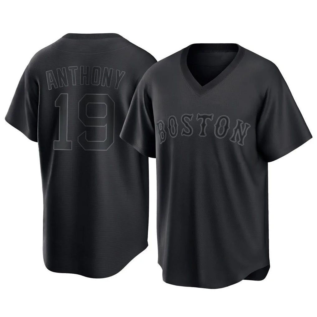 Fenge B.Red Sox #19 Roman Anthony Player Black T-shirt Home Game Stitched Jerseys