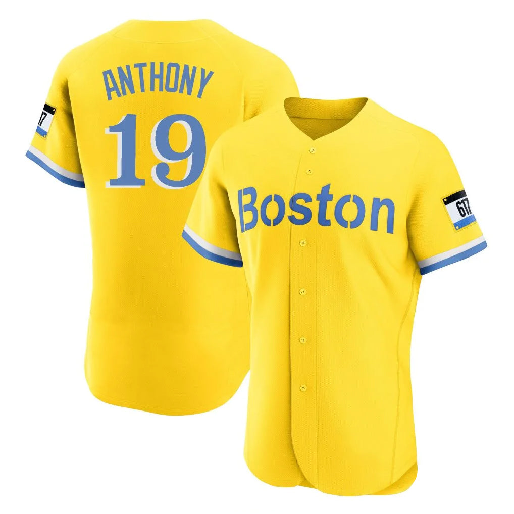 Fenge B.Red Sox #19 Roman Anthony Player Yellow Limited Elite Home Game Stitched Jerseys