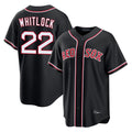 Fenge B.Red Sox #22 Garrett Whitlock Player Black Out Home Game Stitched Jerseys