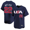 Fenge B.Red Sox #22 Garrett Whitlock Player Navy USA World Classic Home Game Stitched Jerseys