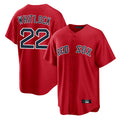 Fenge B.Red Sox #22 Garrett Whitlock Player Red Home Game Stitched Jerseys