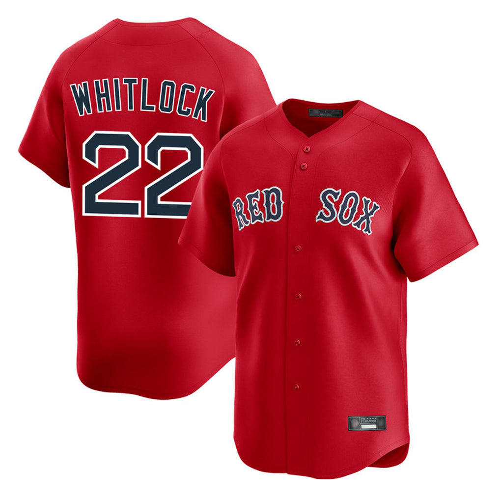 Fenge B.Red Sox #22 Garrett Whitlock Player Red Limited Home Game Stitched Jerseys