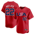 Fenge B.Red Sox #22 Garrett Whitlock Player Red USA World Classic Home Game Stitched Jerseys