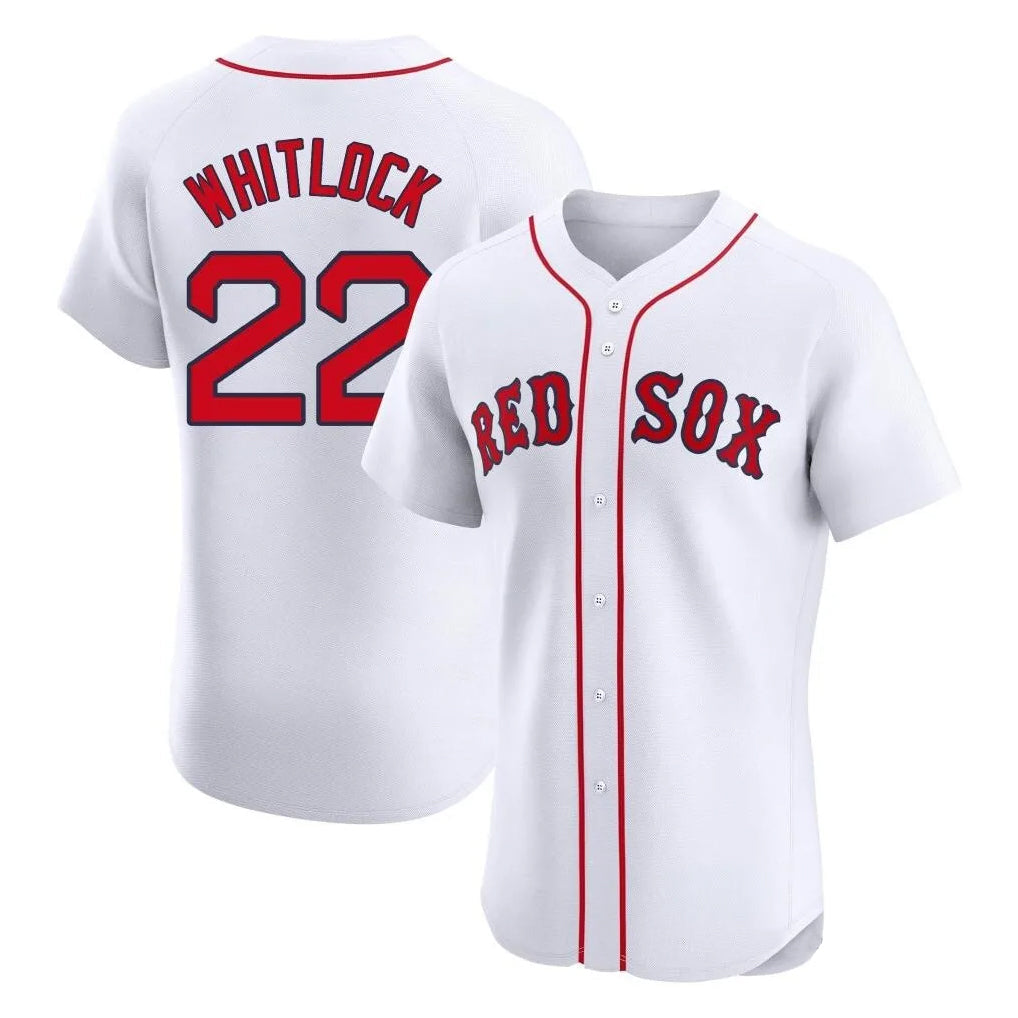Fenge B.Red Sox #22 Garrett Whitlock Player White Limited Elite Home Game Stitched Jerseys