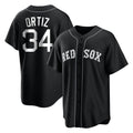 Fenge B.Red Sox #34 David Ortiz Player Black Home Game Stitched Jerseys
