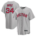 Fenge B.Red Sox #34 David Ortiz Player Gray Road Home Game Stitched Jerseys
