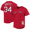 Fenge B.Red Sox #34 David Ortiz Player Red Mitchell & Ness Cooperstown Collection Home Stitched Jerseys