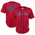 Fenge B.Red Sox #34 David Ortiz Player Red Mitchell & Ness Cooperstown Collection Mesh Home Stitched Jerseys