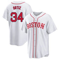 Fenge B.Red Sox #34 David Ortiz Player White Game Home Stitched Jerseys