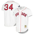 Fenge B.Red Sox #34 David Ortiz Player White Mitchell & Ness Cooperstown Collection Mesh Home Stitched Jerseys
