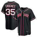 Fenge B.Red Sox #35 Garrett Crochet Player Black Out Home Game Stitched Jerseys
