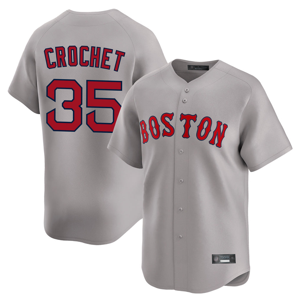 Fenge B.Red Sox #35 Garrett Crochet Player Gray Road Limited Home Game Stitched Jerseys