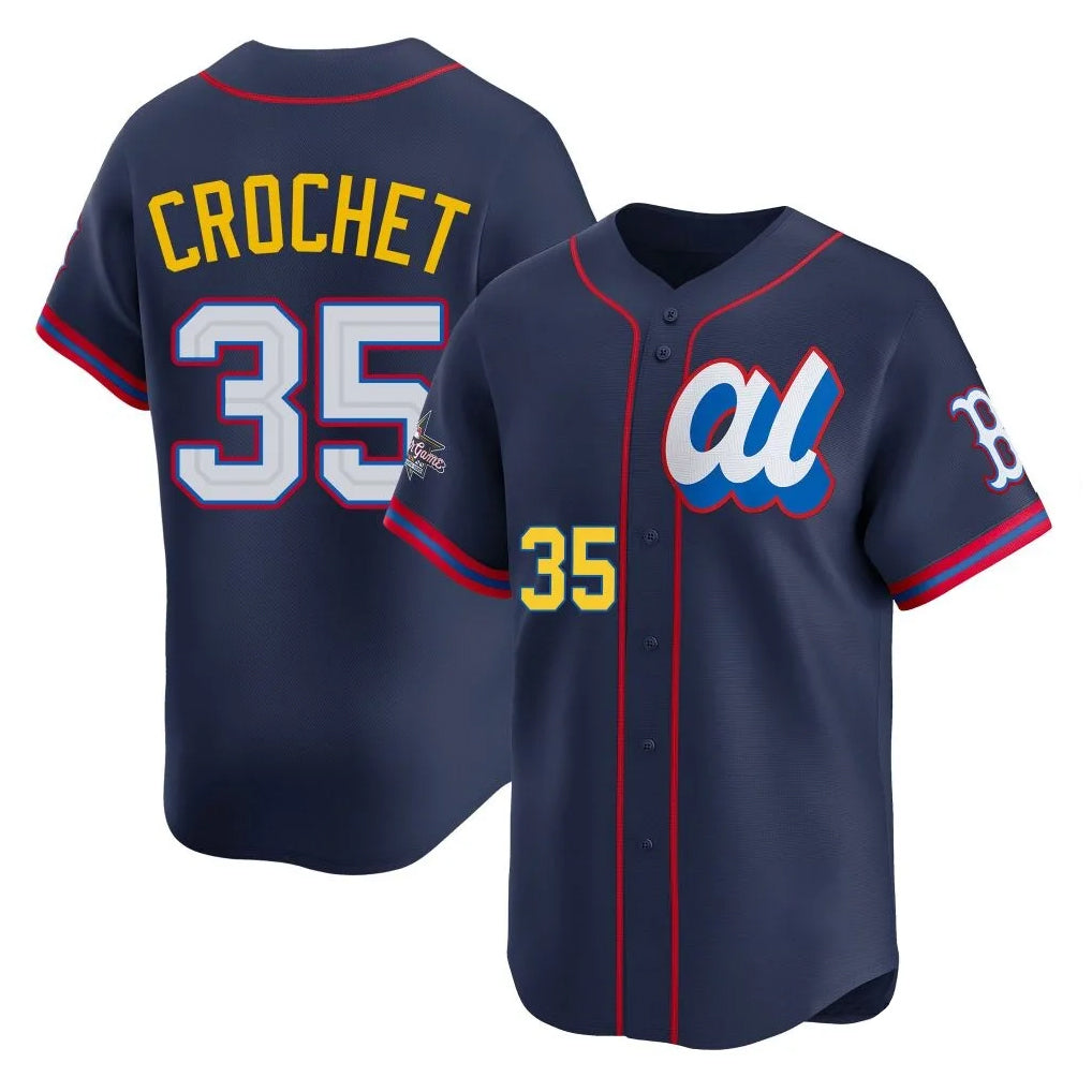 Fenge B.Red Sox #35 Garrett Crochet Player Navy American League All-Star Edition Game Stitched Jerseys