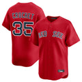 Fenge B.Red Sox #35 Garrett Crochet Player Red Limited Home Game Stitched Jerseys