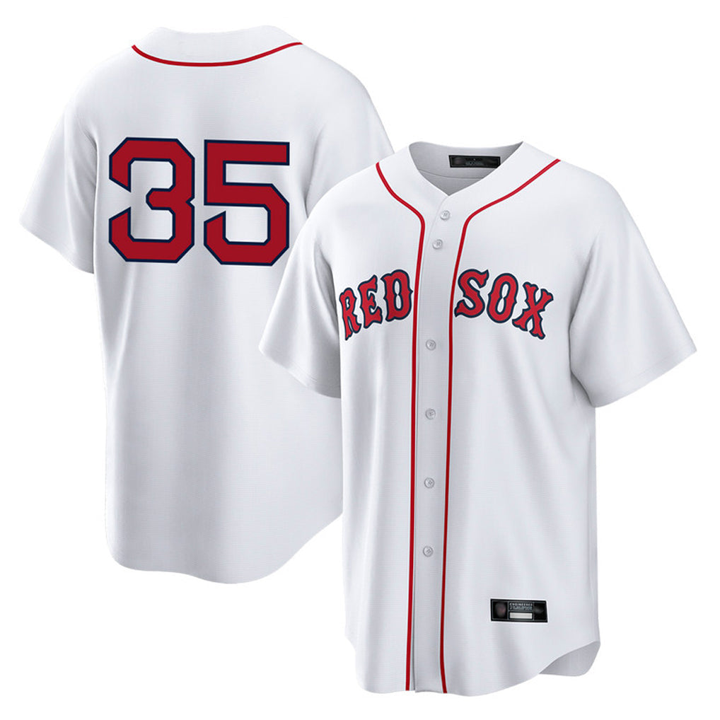 Fenge B.Red Sox #35 Garrett Crochet Player White Home Game Stitched Jerseys
