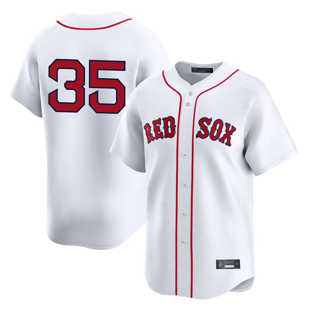 Fenge B.Red Sox #35 Garrett Crochet Player White Limited Home Game Stitched Jerseys