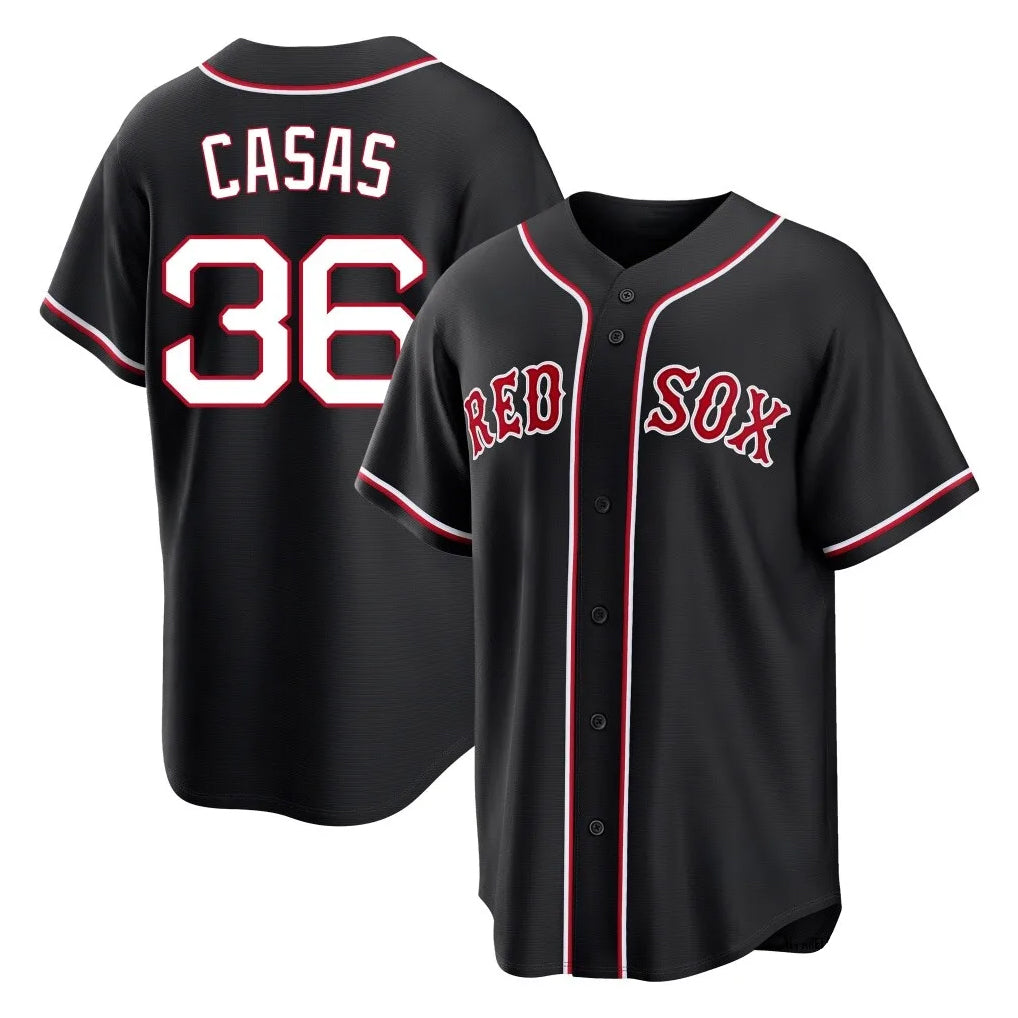 Fenge B.Red Sox #36 Triston Casas Player Black Out Home Game Stitched Jerseys