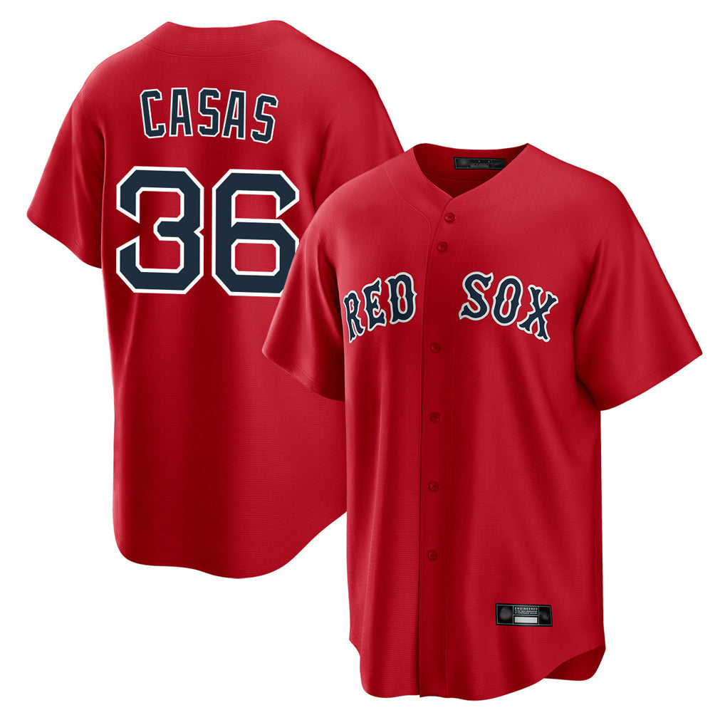 Fenge B.Red Sox #36 Triston Casas Player Red Home Game Stitched Jersey