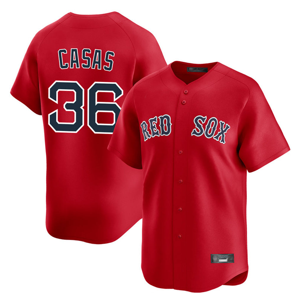 Fenge B.Red Sox #36 Triston Casas Player Red Limited Home Game Stitched Jersey