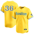 Fenge B.Red Sox #36 Triston Casas Player Yellow Limited Home Game Stitched Jersey
