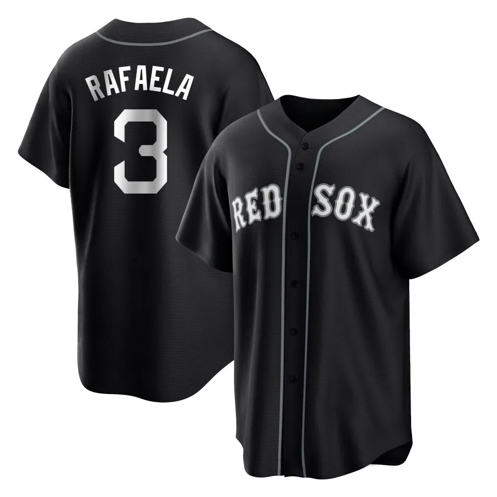 Fenge B.Red Sox #3 Ceddanne Rafaela Player Black Home Game Stitched Jerseys
