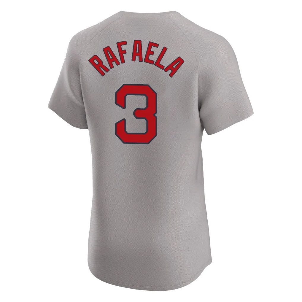 Fenge B.Red Sox #3 Ceddanne Rafaela Player Gray Road Limited Elite Home Game Stitched Jerseys