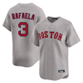 Fenge B.Red Sox #3 Ceddanne Rafaela Player Gray Road Limited Home Game Stitched Jersey