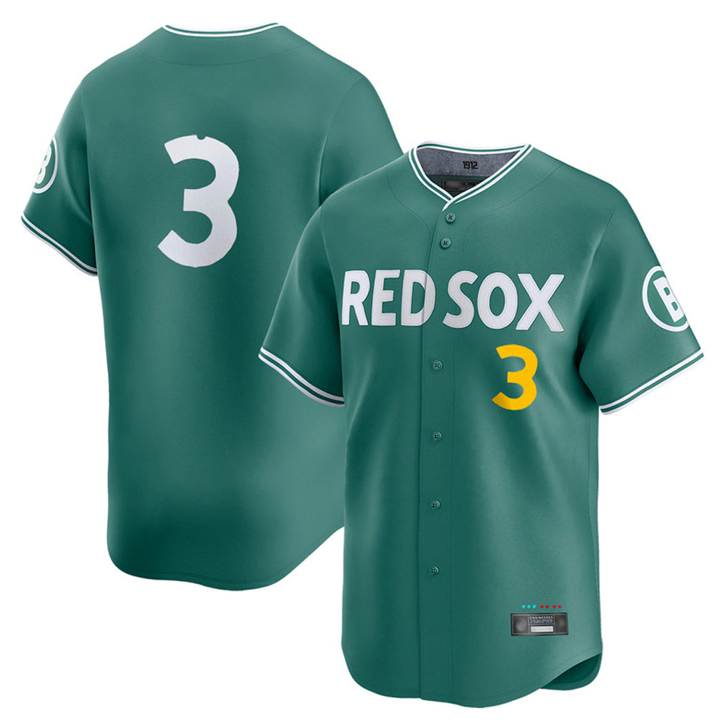 Fenge B.Red Sox #3 Ceddanne Rafaela Player Green City Connect Limited Home Game Stitched Jersey