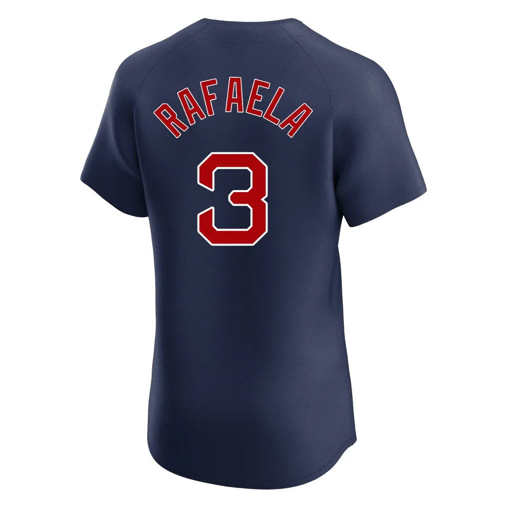 Fenge B.Red Sox #3 Ceddanne Rafaela Player Navy Limited Elite Home Game Stitched Jerseys