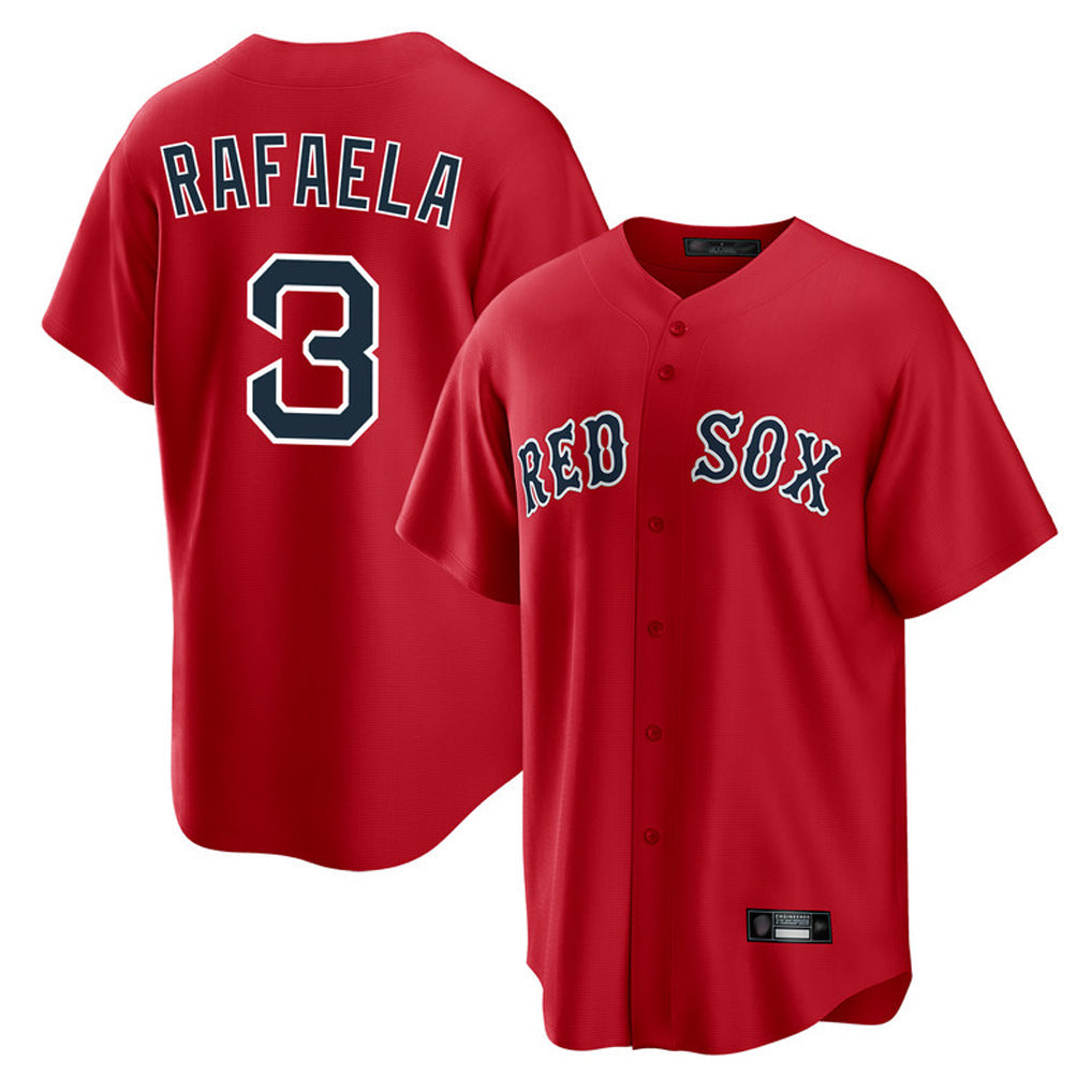 Fenge B.Red Sox #3 Ceddanne Rafaela Player Red Home Game Stitched Jersey