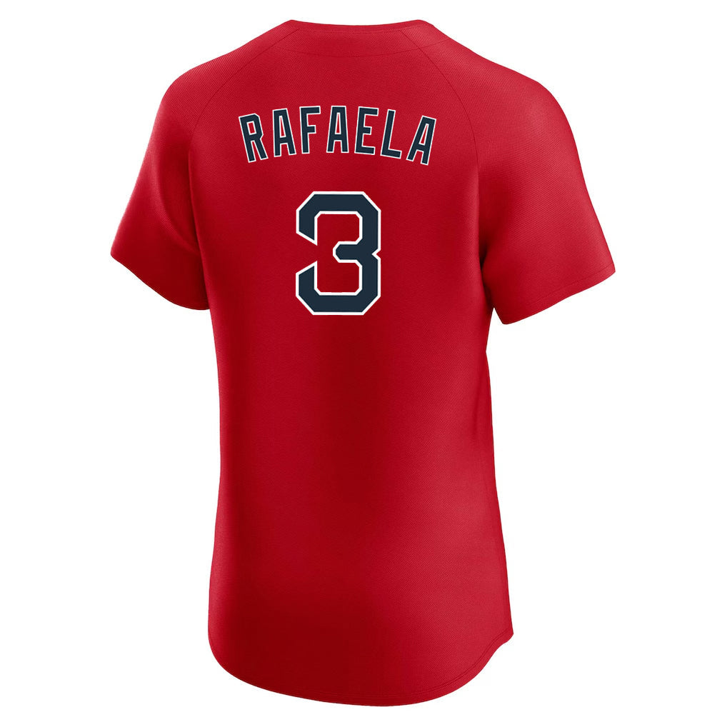 Fenge B.Red Sox #3 Ceddanne Rafaela Player Red Limited Elite Home Game Stitched Jerseys