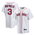 Fenge B.Red Sox #3 Ceddanne Rafaela Player White Home Game Stitched Jersey