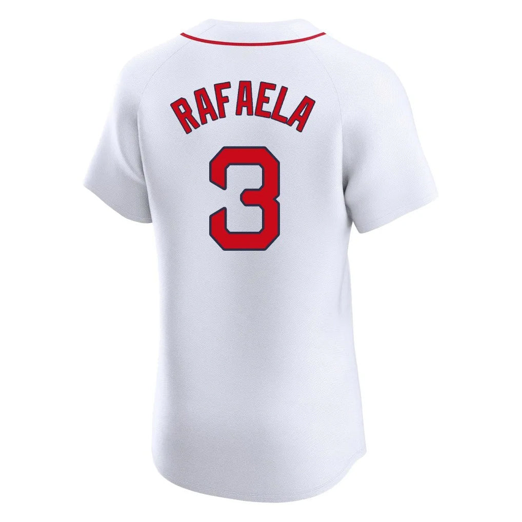Fenge B.Red Sox #3 Ceddanne Rafaela Player White Limited Elite Home Game Stitched Jerseys