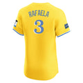 Fenge B.Red Sox #3 Ceddanne Rafaela Player Yellow Limited Elite Home Game Stitched Jerseys