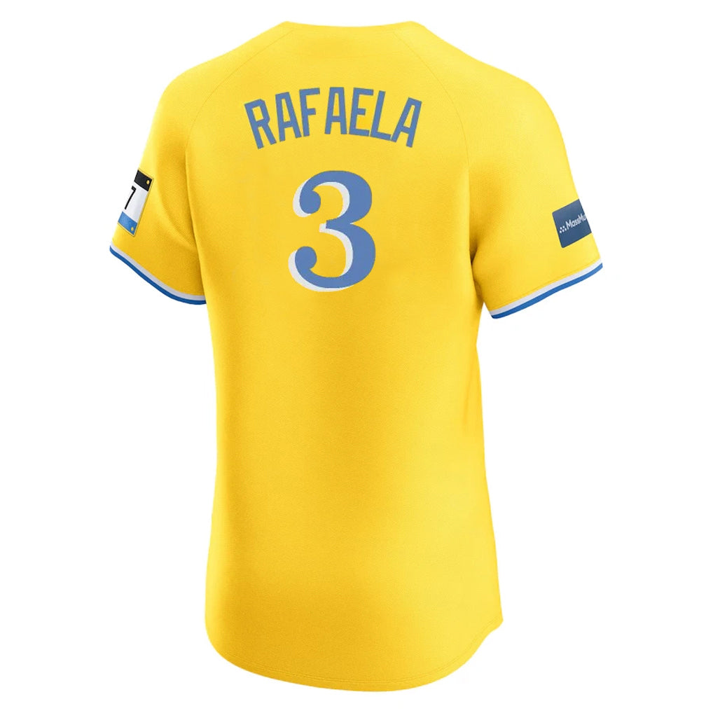 Fenge B.Red Sox #3 Ceddanne Rafaela Player Yellow Limited Elite Home Game Stitched Jerseys