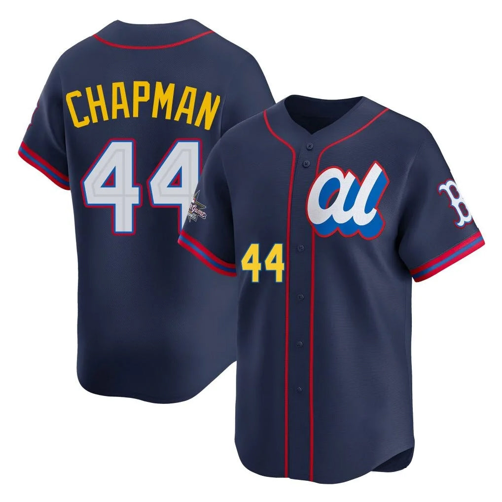 Fenge B.Red Sox #44 Aroldis Chapman Player Navy American League All-Star Edition Game Stitched Jerseys