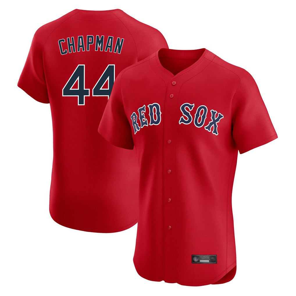 Fenge B.Red Sox #44 Aroldis Chapman Player Red Limited Elite Home Game Stitched Jerseys