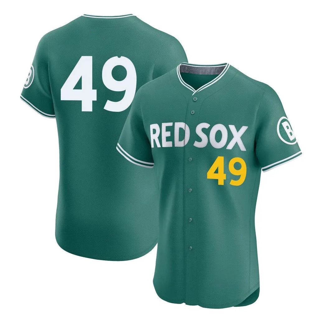 Fenge B.Red Sox #49 Tim Wakefield Player Green City Connect Limited Elite Home Game Stitched Jerseys