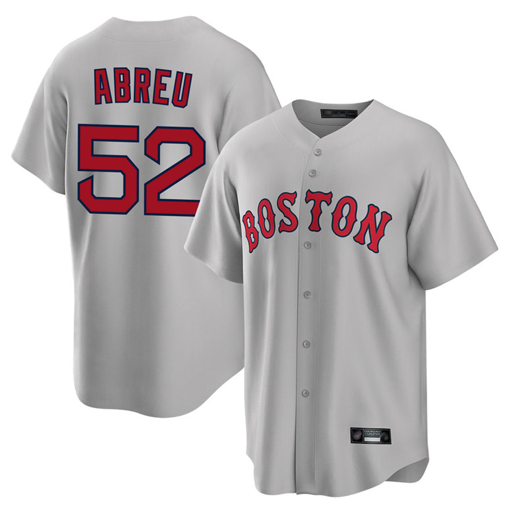 Fenge B.Red Sox #52 Wilyer Abreu Player Gray Road Home Game Stitched Jerseys