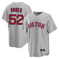 Fenge B.Red Sox #52 Wilyer Abreu Player Gray Road Home Game Stitched Jerseys