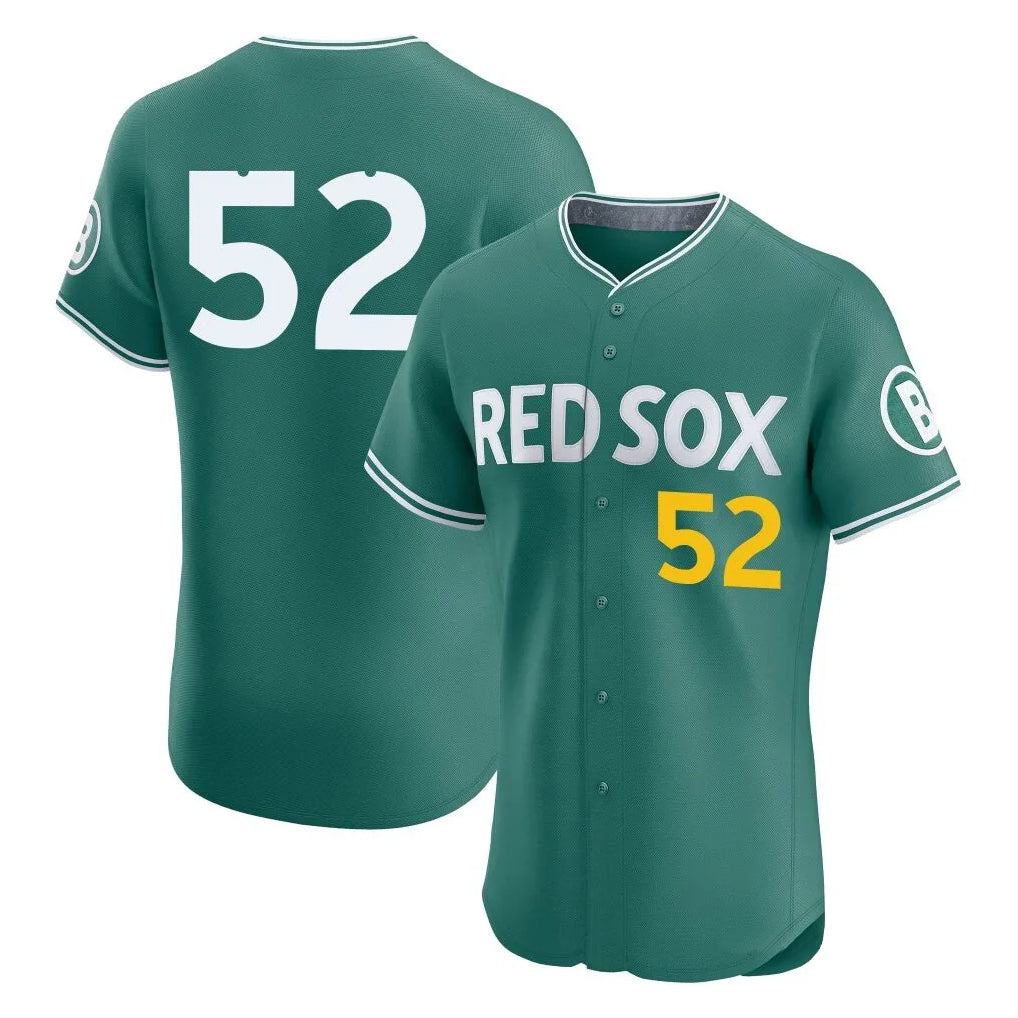Fenge B.Red Sox #52 Wilyer Abreu Player Green City Connect Limited Elite Home Game Stitched Jerseys
